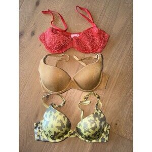 3 Victoria Secret Bra Bundle Very Sexy Biofit Demi Uplift Body By Victoria 34B